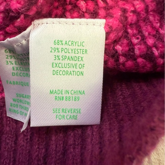 Lilly Pulitzer Pink Burgundy Vintage Vibes Knitted Grandmacore Women’s Cardigan - Picture 8 of 9